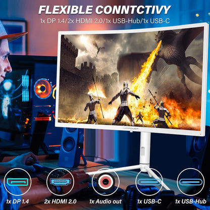 LC-POWER LC-M27-QHD-240-C-K 27 Inch Monitor Gaming 240Hz