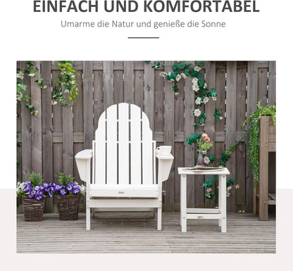 Adirondack Tuinstoel – Buitenstoel – Balkonstoel – Lounge Stoel – Klapstoel – Weerbestendig HDPE Materiaal – Inklapbaar & Draagbaar - QUORE