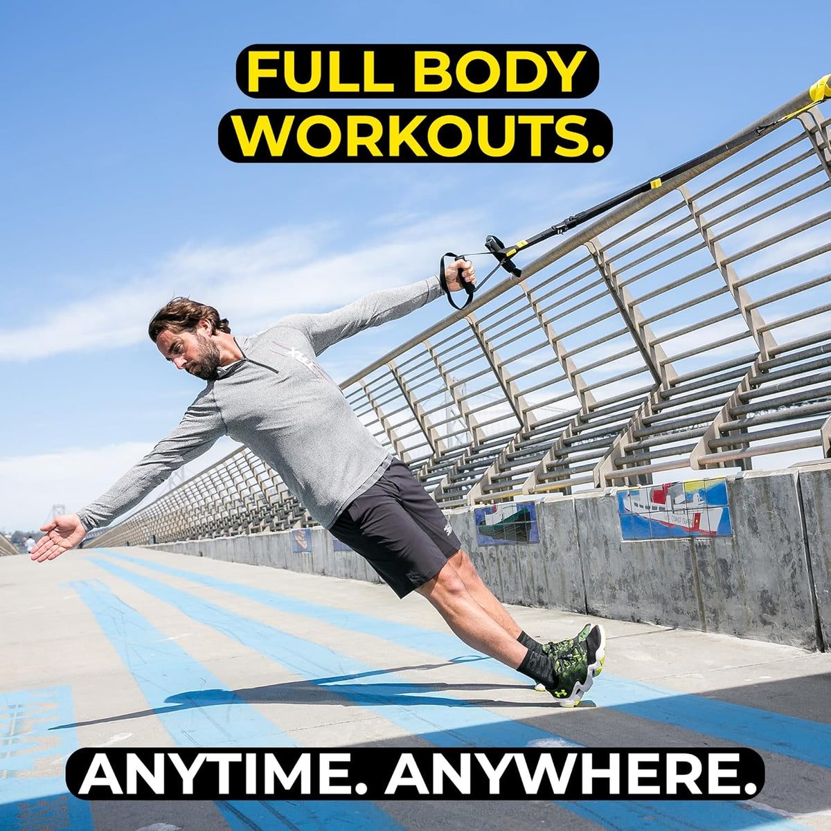TRX GO Suspension Trainer - Slingtrainer voor de professional die vaak reist of voor elk fitnesstraject - TRX Training Club-app - Grijs
