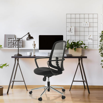 hjh OFFICE Thuisgebruik bureaustoel SEDIOLO B stof/netstof Zwart