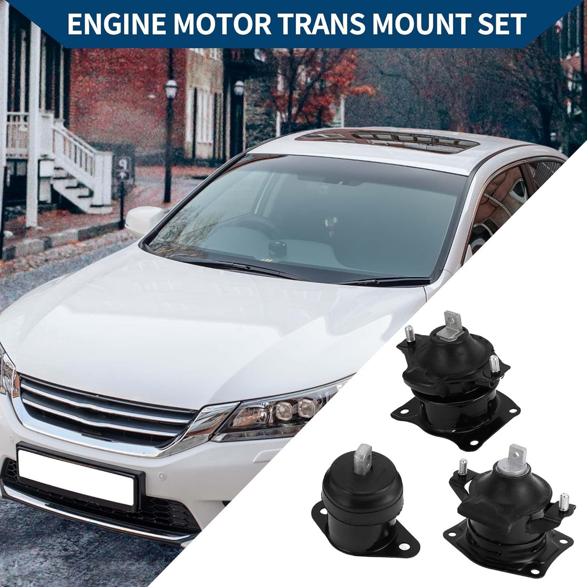 No.50830SDBA02 Motorbevestigingsset voor Honda Accord 2.4L Auto 2003-2007 / Voor Achter Voor Rechts Motor Transmissiebevestigingsset / 1 Set