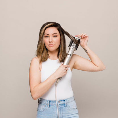 3-in-1 Haardroger en Stylingapparaat – Föhn – Haarstyler – Air Styler – Föhnborstel – Champagne – 2 Automatische Krulopzetstukken – Lichtgewicht 700 G