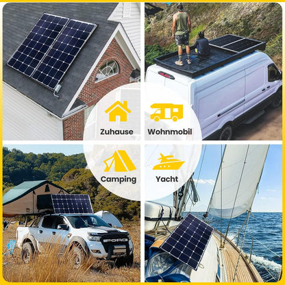 Offgridtec© SPR-Ultra 120W 12V hoog vermogen zonnepaneel (Back-Contact, zwart-frame)