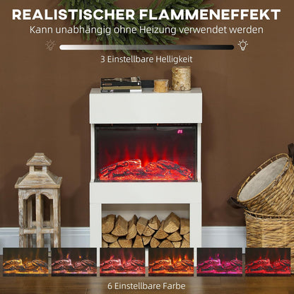 Elektrische Haard – Sfeerkachel – LED Inzethaard – Open Haard – Decoratieve Haard – 1000/2000 Watt Verwarming – Instelbare Thermostaat Met Timer
