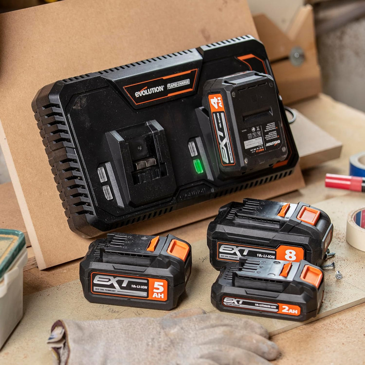 Oplader 18V Batterij – Accu Oplader – Snellader – Dual Charger – Lithium-Ion Lader – Twee Accu’s Tegelijk – Keep Cool Technologie