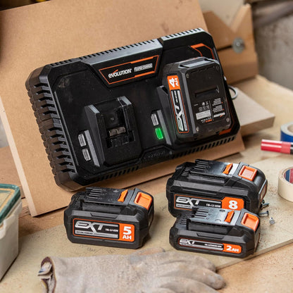 Oplader 18V Batterij – Accu Oplader – Snellader – Dual Charger – Lithium-Ion Lader – Twee Accu’s Tegelijk – Keep Cool Technologie