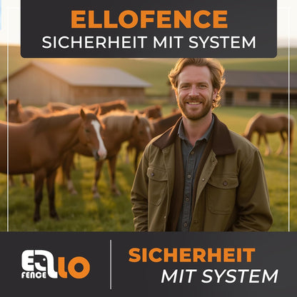 Hobby-wilgenhek starterset Ellofence - wilgenafrastering, wilgenband 200 m, grondpaal, isolatoren, tester