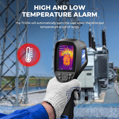 TOPDON TC004 SE Warmtebeeldcamera met 21 uur looptijd, 32 GB geheugen, video-opname, pc-beeldanalyse, 256 x 192 IR-resolutie, thermische infraroodcamera voor huis, HVAC elektrische en gebouwinspectie