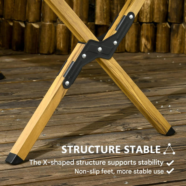 Campingtafel - Tuintafel - Vouwtafel - Oprolbare - Inklapbare - Draagbaar - Lichtgewicht - Stevig - Duurzaam - met Draagtas - 30 kg Maximumgewicht - Aluminum - 116 x 60 x 45 cm - Natuurlijk Hout