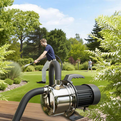 Waterpomp – Tuinpomp – Besproeiingspomp – Dompelpomp – Vuilwaterpomp – 1100W Krachtige Motor – Roestvrijstalen Behuizing