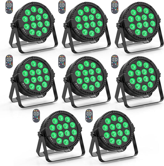 HOLDLAMP 84W LED Par Flood Light 14 LED Stage Lights Party Light 4-in-1 RGBW DMX512 Par Light Lights with Remote Control Disco Light for Stage DJ Party Show Bar Halloween Christmas (20 - QUORE