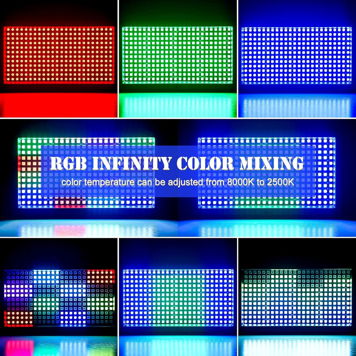 Led Stroboscoop – Discolamp – Lichteffect – DJ Verlichting – RGB Strobe – 288 RGB LED’s – 48 Individueel Aanstuurbare Zones – DMX- en Geluidsgestuurd