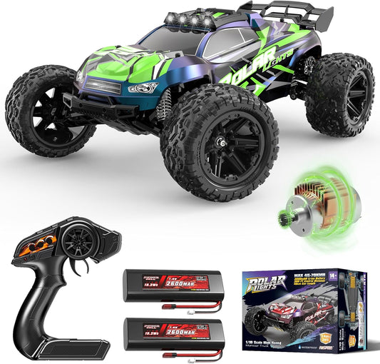 <font dir="auto" style="vertical-align: inherit;"><font dir="auto" style="vertical-align: inherit;">        1:10 Large RC Car Approx. 46cm – Fast Rear-Wheel Drive 2WD Offroad RC Truck 45km/h with LED Lights, Remote Controlled Car with 2x 2600mAh Battery,
