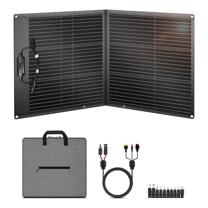 100 W opvouwbaar zonnepaneel, solarpanel, 23% Hogere Energieconversie-Efficiëntie, monokristallijne zonnepanelen, fotovoltaik-modulesolaranlage voor buiten, tuin, balkon, woonkamer, camping