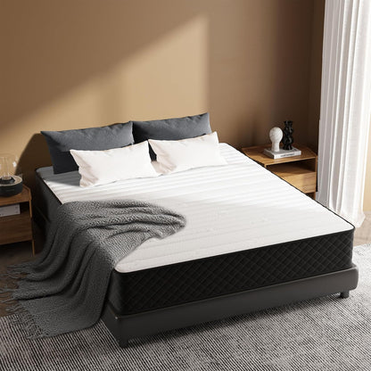 Extra Stevig Matras 140x200cm met OEKO-TEX®-certificering, 25cm dikte, H4 & H5 Pocketveringmatra, 7-zone Ergonomisch Koudschuimmatras voor Lichaamsondersteuning en Drukverlichting