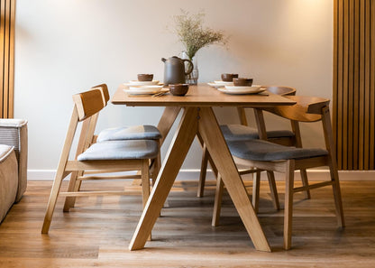 Selsey Panize Stoel, Engineered Wood, Natuurlijke Eiken, 50,5 cm Lengte