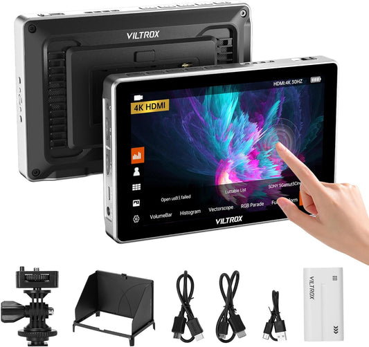 Cameramonitor 7 Inch – Field Monitor – Veldmonitor – Videomonitor – Camerascherm – Full HD 1920 x 1080 IPS-touchscreen – 4K HDMI en 3G-SDI Loop In/Out