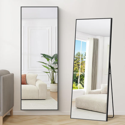 Vloerspiegel – Wandspiegel – Staande Spiegel – Full-Body Spiegel – Grote Spiegel – Aluminium Frame – 165 x 60 cm – Explosieveilig Glas
