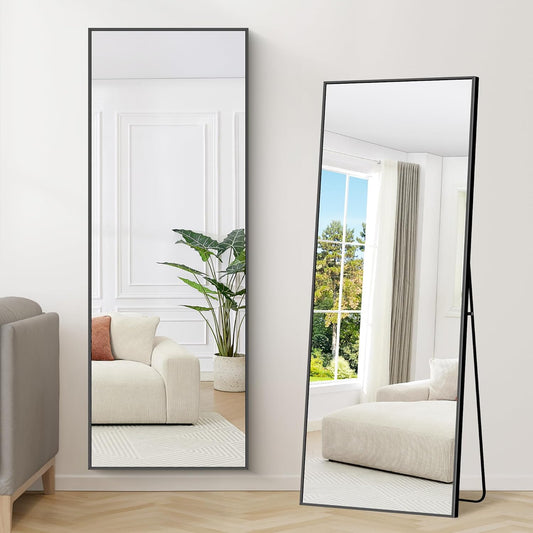 Vloerspiegel – Wandspiegel – Staande Spiegel – Full-Body Spiegel – Grote Spiegel – Aluminium Frame – 165 x 60 cm – Explosieveilig Glas