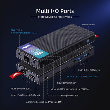 MeLE PCG02 Pro Fanless Mini PC Stick Alder Lake N100 (tot 3.4GHz) Micro PC 8GB 256GB Mini Computers Kleine Desktop met 2.4G/5G WiFi, Dual HDMI 4K Beeldscherm, VESA voor Kantoor