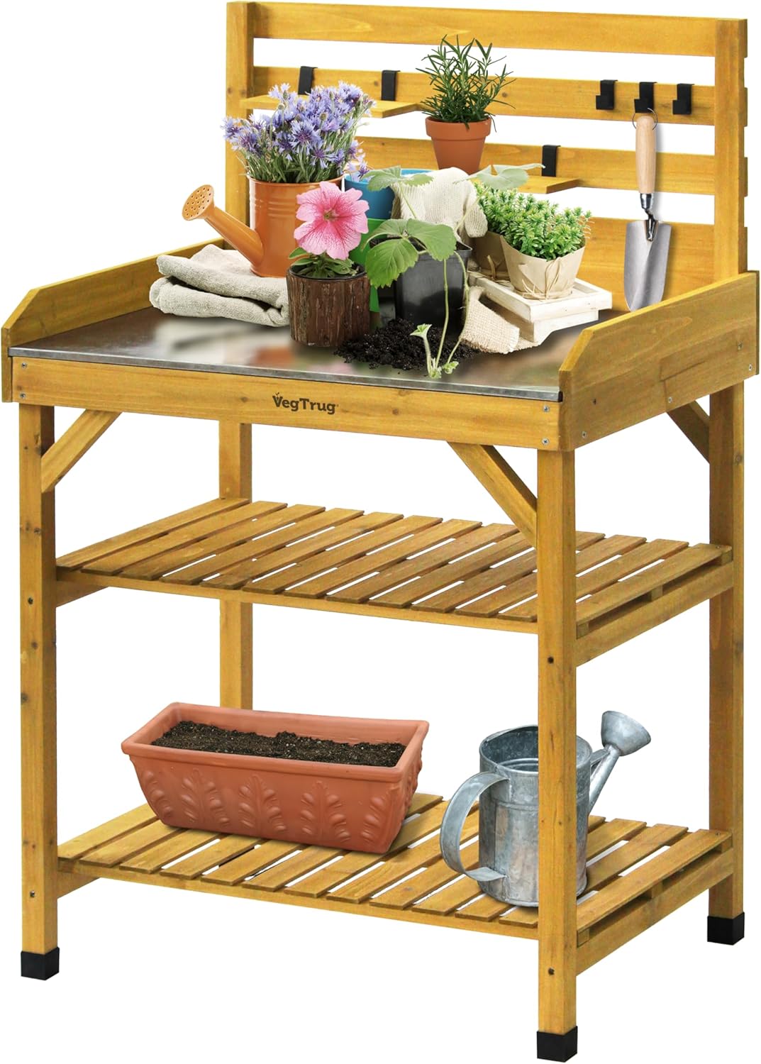 VegTrug® Plantentafel, 100% FSC-gecertificeerd hout, 81 x 56 x 125 cm, naturel