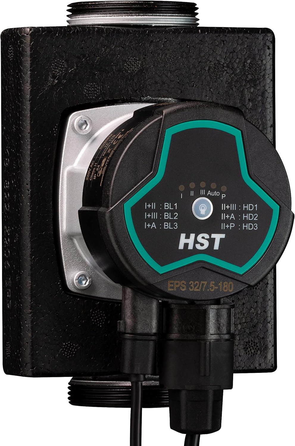 HST | zeer efficiënte verwarmingspomp | circulatiepomp | HST EPS 32-7,5/180 mm | opvoerhoogte 7,5 meter | toerentalregeling via PWM-signaal