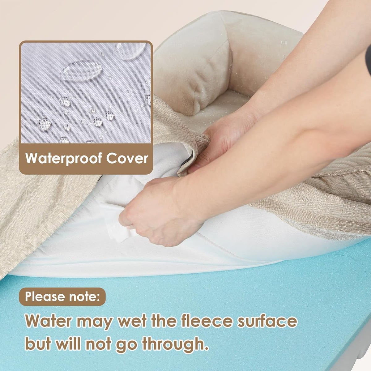 Hondenmand – Hondenbed – Dierenmand – Hondenkussen – Hondensofa – Orthopedisch – Memory Foam – Wasbare Hoes – Waterdicht – Antislip