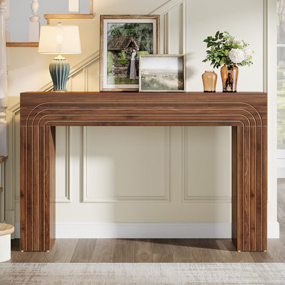 Tribesigns Console Table 140 x 34 x 90 cm | Coffee Table | Hallway Table for Small Spaces | Console Narrow Long in the Entrance | Hallway Living Room | Vintage Brown