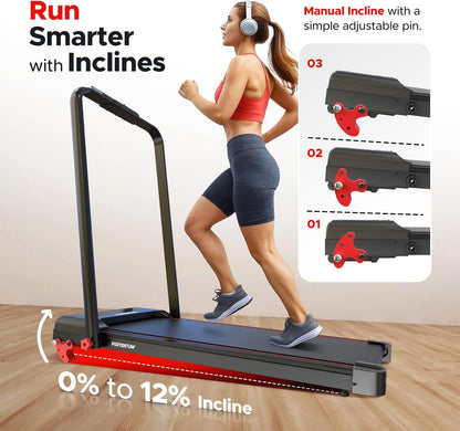 Loopband – Elektrische Loopband – Wandelband – Fitness Loopband – Opvouwbare Loopband – Inklapbaar Ontwerp – 3 Hellingsniveaus – Stille 2,5 pk Motor – FTMS Multi-App-Connectiviteit – Geschikt Tot 136 kg