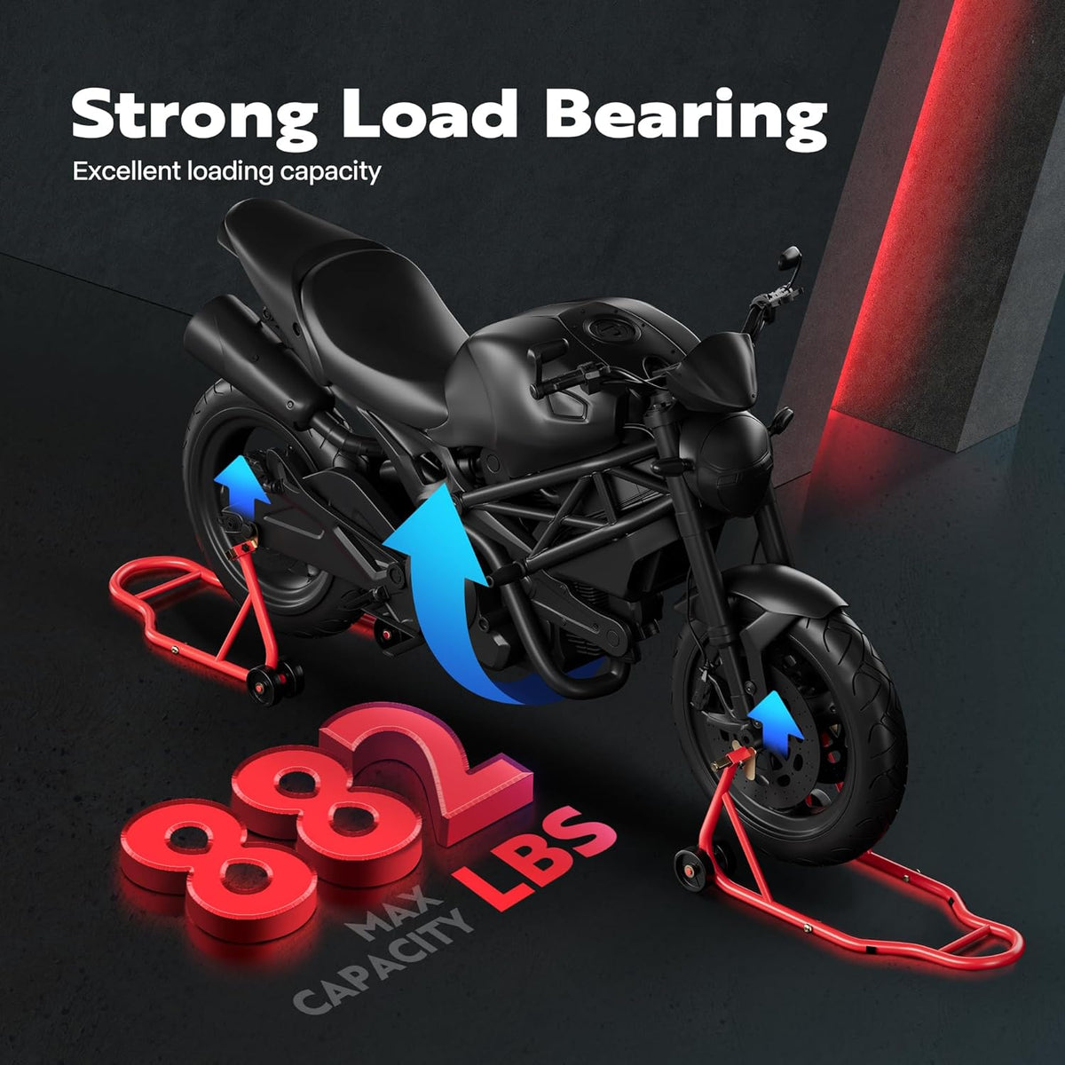 SPECSTAR Motorfietsstandaards 400kg Capaciteit Voor en Achterwielen Liftcombinatie met U+L Verstelbare Swingarmspoel Zware Paddock