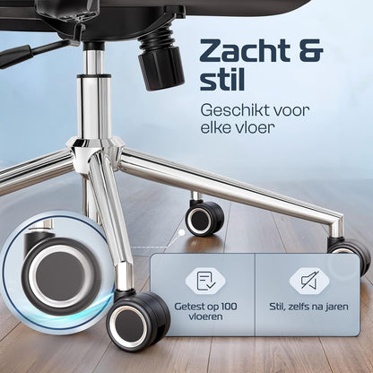Bureaustoel – Kantoorstoel – Gamestoel – Computerstoel – Office Chair – Ergonomisch Ontwerp – Ademend Mesh Materiaal – Verstelbare Armleuningen – Max. 150 kg