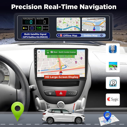 Autoradio – Android Autoradio – Auto Radio – Multimedia Radio – 1-DIN Radio – 10 Inch Touchscreen – Draadloos CarPlay & Android Auto