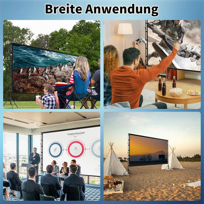 Beamerscherm met standaard, 150 inch draagbaar, voor binnen en buiten