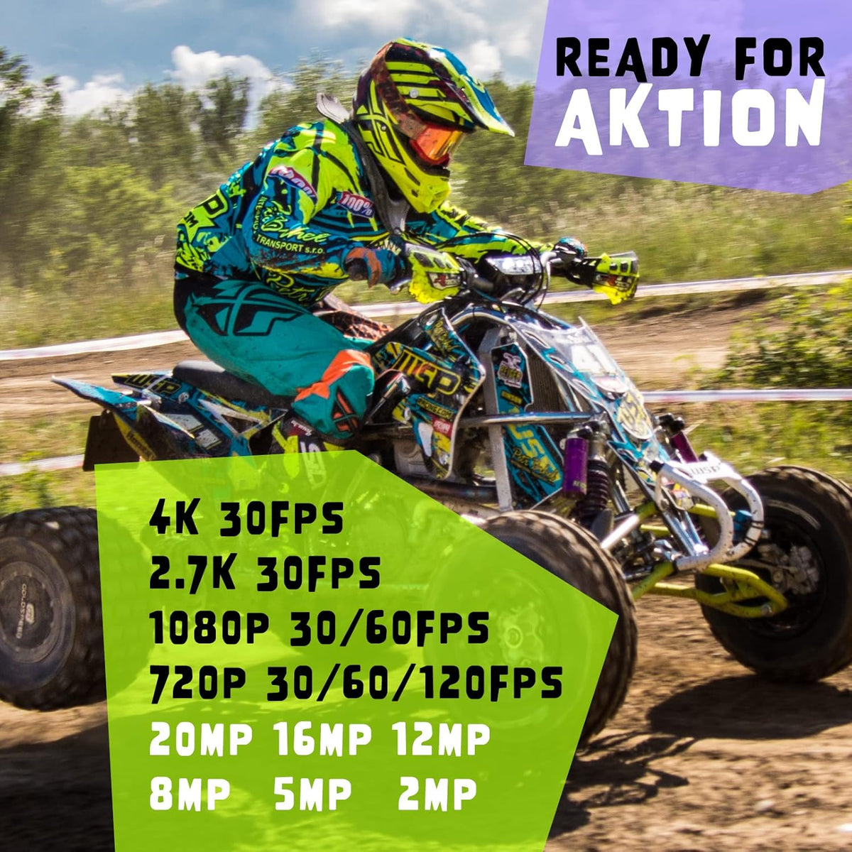 E-A-F Action Cam, 4K 30fps Ultra HD, 40m 100ft waterdichte onderwatercamera, wifi, 170° ultragroothoek, afstandsbediening, 2 accu's en helmaccessoire-kit