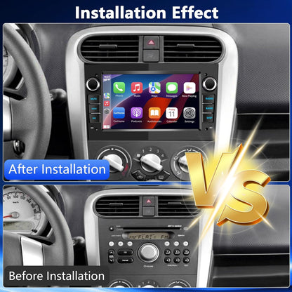 2 DIN autoradio voor Opel Corsa d/Astra h/Zafira b/Meriva/Vivaro Bluetooth Stereo Car met Wireless Carplay Android Auto 7 inch scherm Mirror Link / FM / AHD achteruitrijcamera / WiFi - zwart