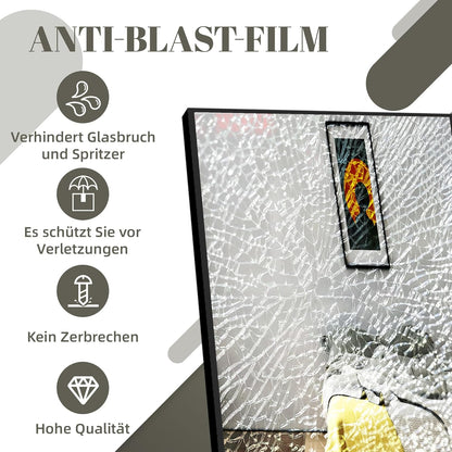 Staande Spiegel – Lichaamsspiegel – Vloerspiegel – Wandspiegel – Passpiegel – 180 x 80 cm – Explosiebestendig Nanoglas – Zwart Aluminium Frame