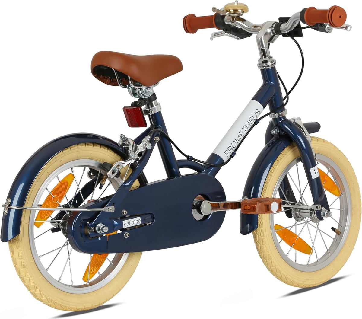 PROMETHEUS BICYCLES Petiday Retro kinderfiets vanaf 3 jaar, 12 inch, voor meisjes en jongens, blauw