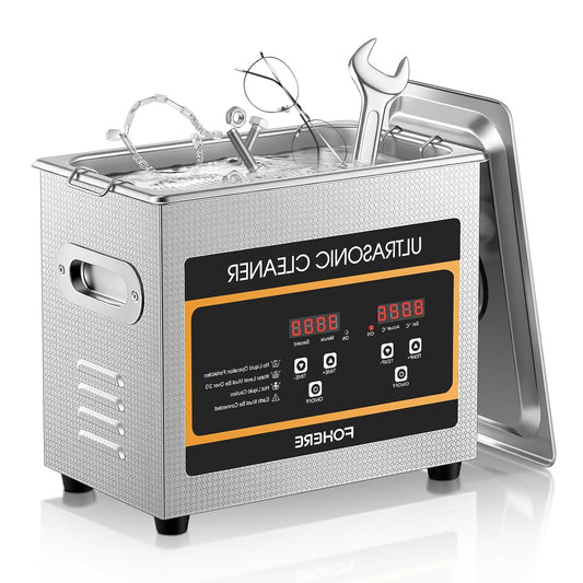 Ultrasone Reinigingsmachine – Ultrasonic Cleaner – Sieradenreiniger – Onderdelenreiniger – Laboratoriumreiniger – 3,2L Roestvrijstalen Tank – 120W Ultrasone Kracht & Instelbare Verwarming tot 80°C - QUORE