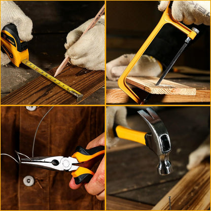 Tool Kit Box Boor Set: DEKO Home Mechanic Toolbox met 12V Power Draadloze Boor Hand Reparatie Gereedschap Sets Combo Kits Opslag Organizer Lade Case voor Mannen