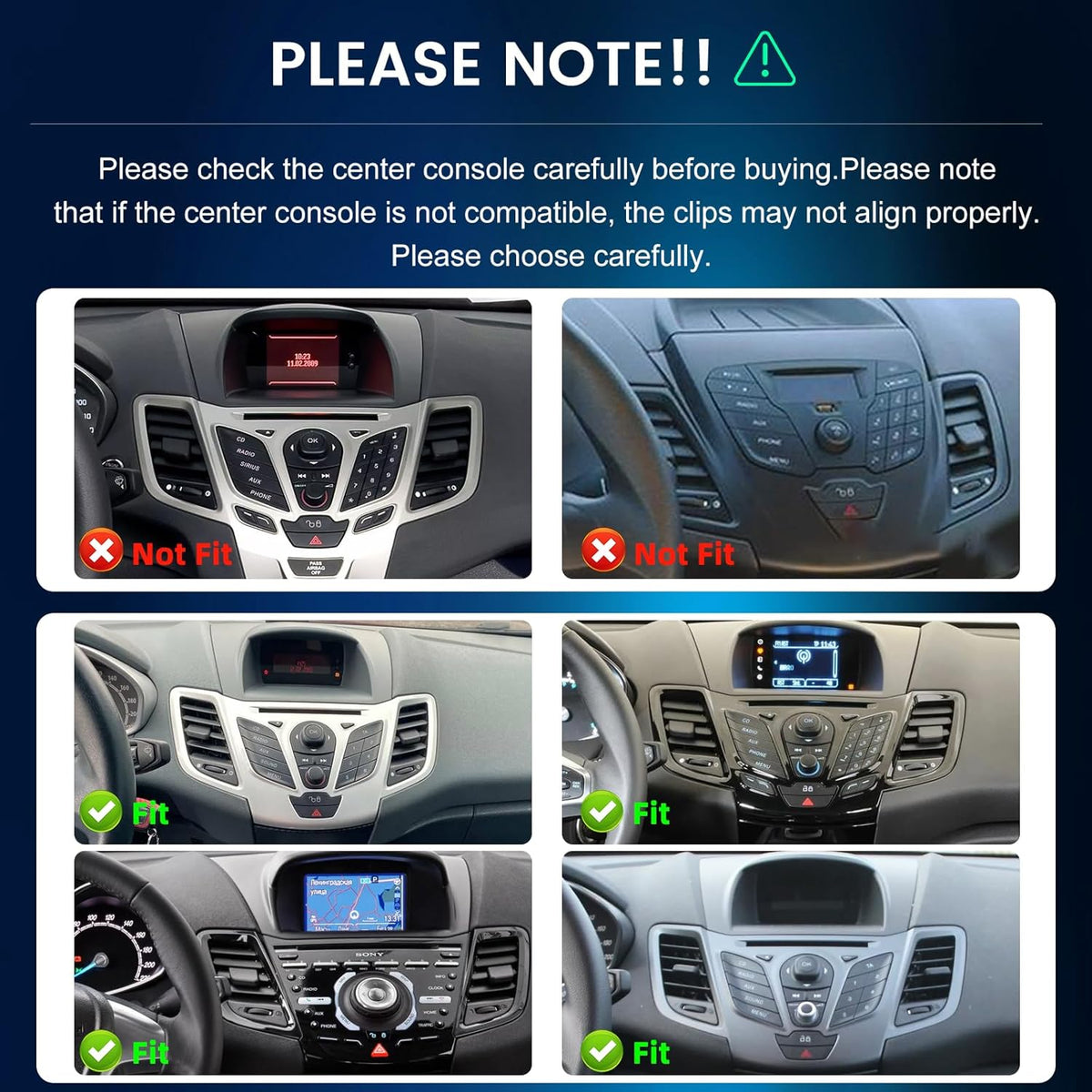 [4+64G] Carplay Radio voor Ford Fiesta 2009-2017 - 9 inch IPS 1280 * 720P Touchscreen EQ Audio - Draadloze Android Auto, AI DSP, Homepage aanpassen, SWC + AHD achteruitrijcamera