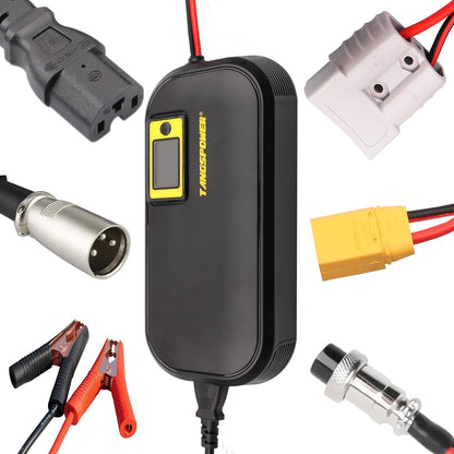 84V Oplader – Acculader – Batterijlader – Elektrische Fiets Oplader – Scooter Oplader – 8A Instelbare Laadstroom – LCD Display Met Anderson Stekker