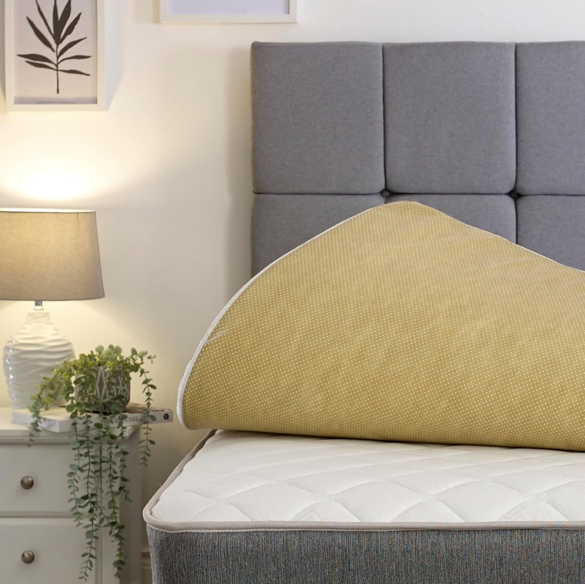 Starlight Beds Kleine dubbele traagschuim matrastopper - 7,5 cm dik met afneembare, wasbare hoes, wit - 120 x 190 x 7,5 cm
