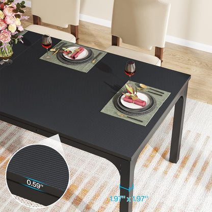 Lailang 200cm Eettafel, Kitchen Dining Table, Eetkamertafel, Houten Eettafel, Dining Table For 8, Large Long Rectangle, 200 x 70 x 75 cm, Zwart