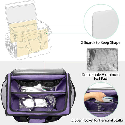 LoDrid Cleaning Bag Caddy, purple, modern