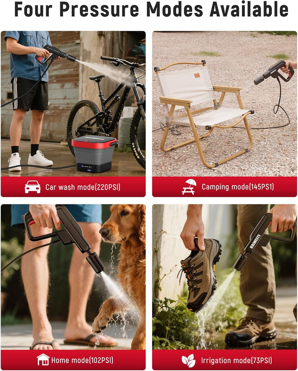 Draagbare Hogedrukreiniger – Mobiele Reiniger – Mini Hogedrukspuit – Compacte Schoonmaker – Outdoor Reinigingsapparaat – 15 Bar Krachtige Waterdruk – 12L Watertank Met USB-C Opladen