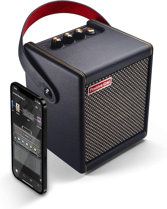 Positieve Grid Spark MINI Gitaarversterker, elektrische gitaar, basgitaar en akoestische gitaar 10W draagbare mini-versterker (Black)