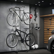 Fietsstandaard - Fiets Montagestandaard - Fietshouder - voor 2 Fietsen - Volledig Instelbare - Wandhouder - Ideaal voor MTB - Hybride Fietsen - Verticale Fietsstandaard - Houdt tot 40 kg - 66.5 x 55.8 x 219 cm - Zwart