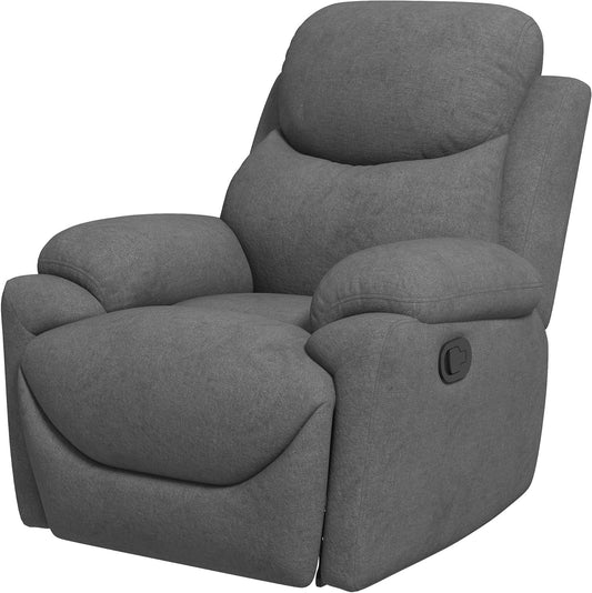 Fauteuil – Relaxstoel – Leunstoel – Zithoekstoel – TV-stoel – Kantelbare Rugleuning 150° – Linnen Stof Grijs 97x96x105,5 cm
