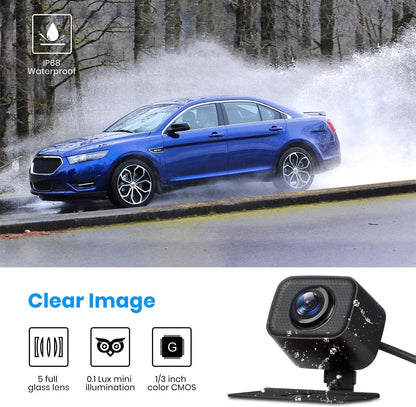 AUTO-VOX W7 Draadloze Digitale Achteruitrijcameraset Met 5 Inch (12,7 cm) Lcd-Monitor Met Antenne, Ingebouwde Radiozender, Draadloze Parkeerhulp, Waterdicht Ip68 Backup Achteruitrijcamera, Nachtzicht