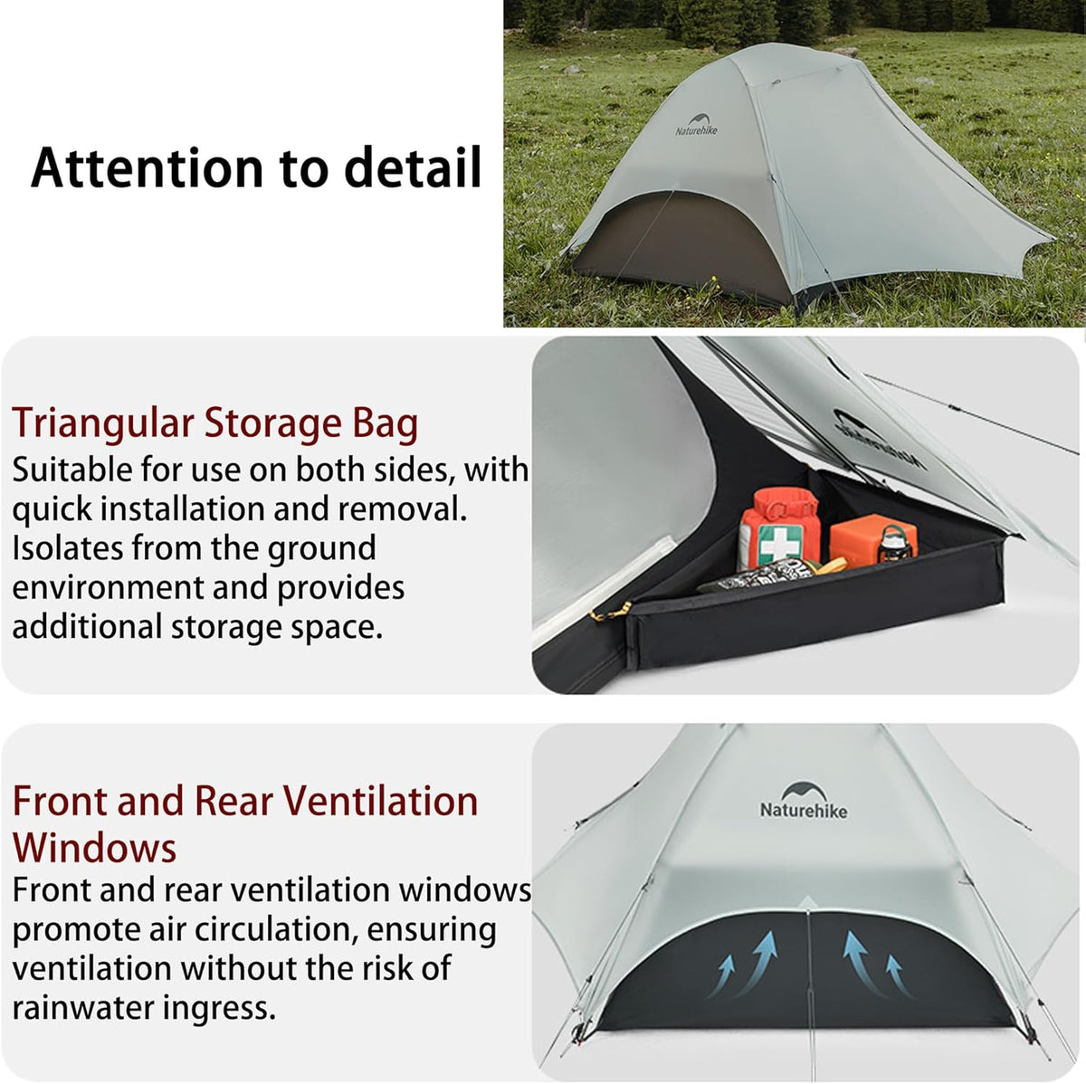 Naturehike Star River UL Wandeltent, ultralichte wandeltent, tweepersoonstent (1,44 kg), uitbreidbaar dubbel tentdak, geschikt voor wandelingen, fietstochten, kamperen en rugzakreizen